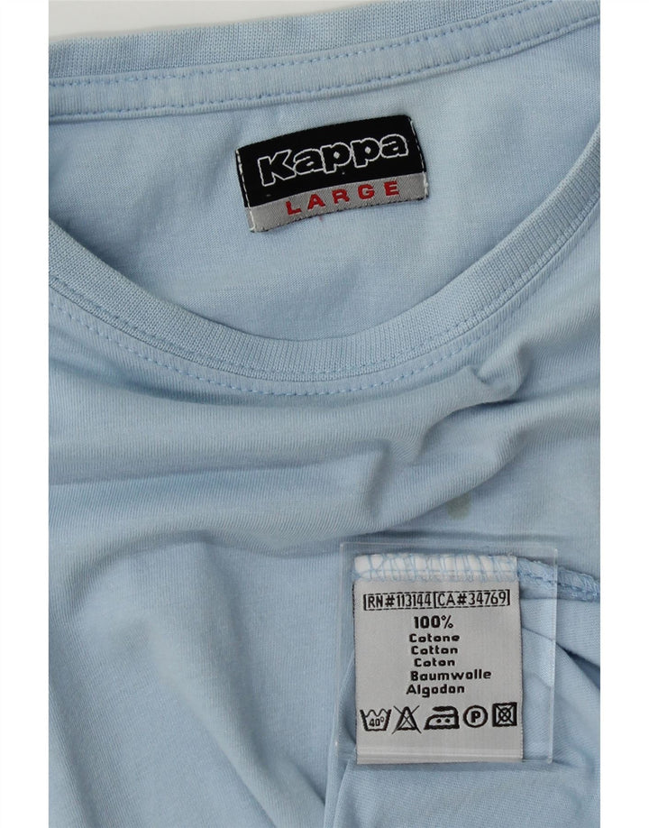 KAPPA Boys T-Shirt Top 9-10 Years Large Blue Cotton Vintage Kappa and Second-Hand Kappa from Messina Hembry 