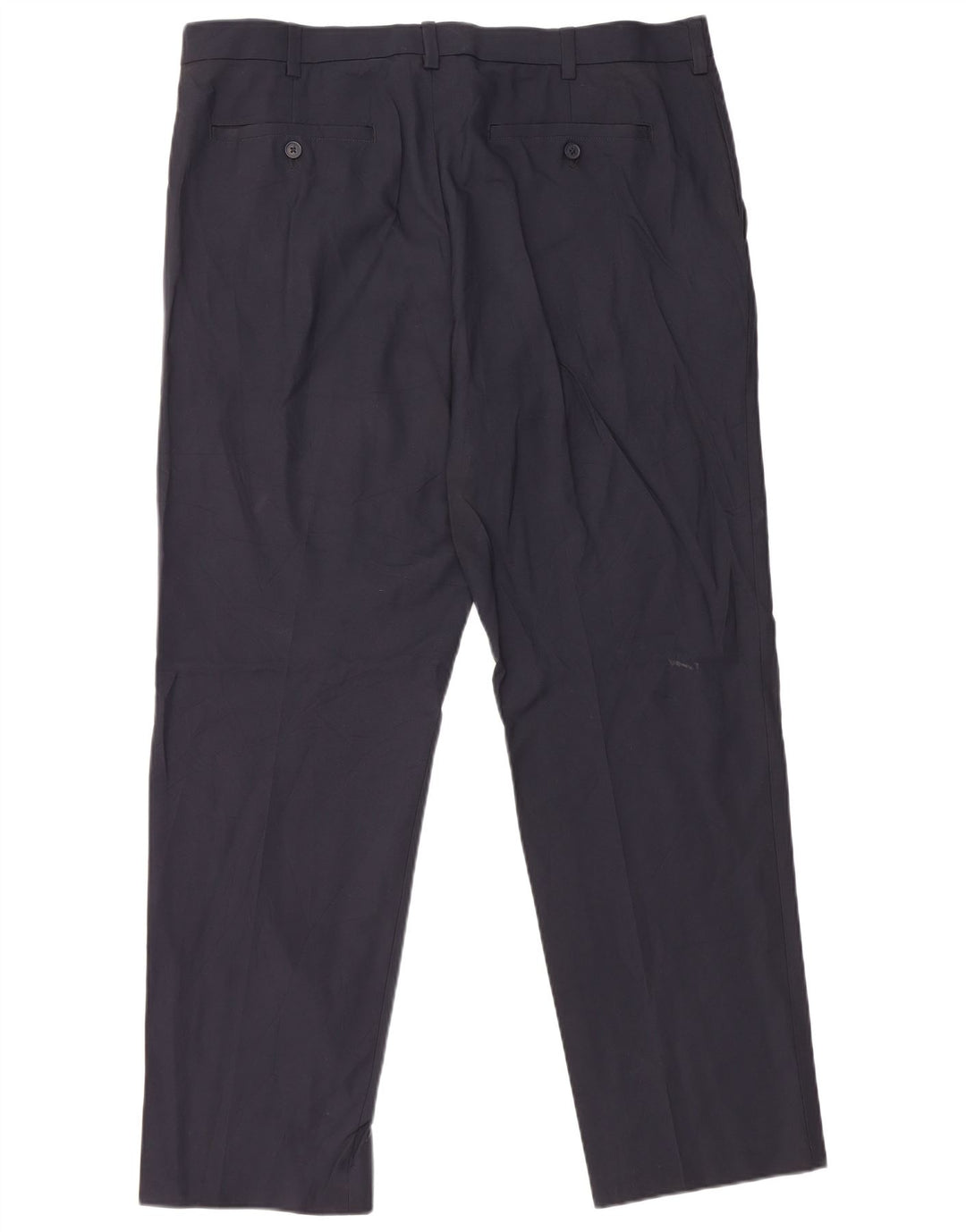 IZOD Mens Straight Chino Trousers W38 L32  Navy Blue Polyester