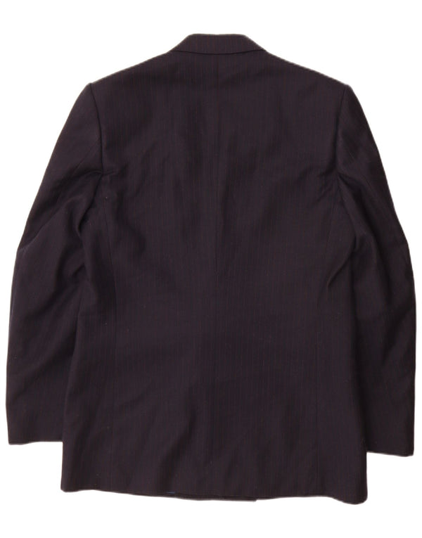 Vesmoda Chaqueta tipo blazer con doble botonadura para hombre UK 38 Medium Azul marino a rayas