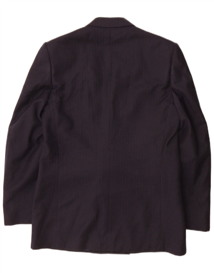 Vesmoda Herre Double Breasted Blazer Jacket UK 38 Medium Navy Blue Pinstripe