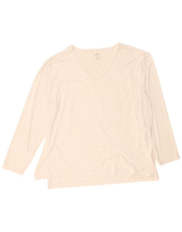 Under Armour Womens Top Long Sleeve UK 18 XL White Polyester
