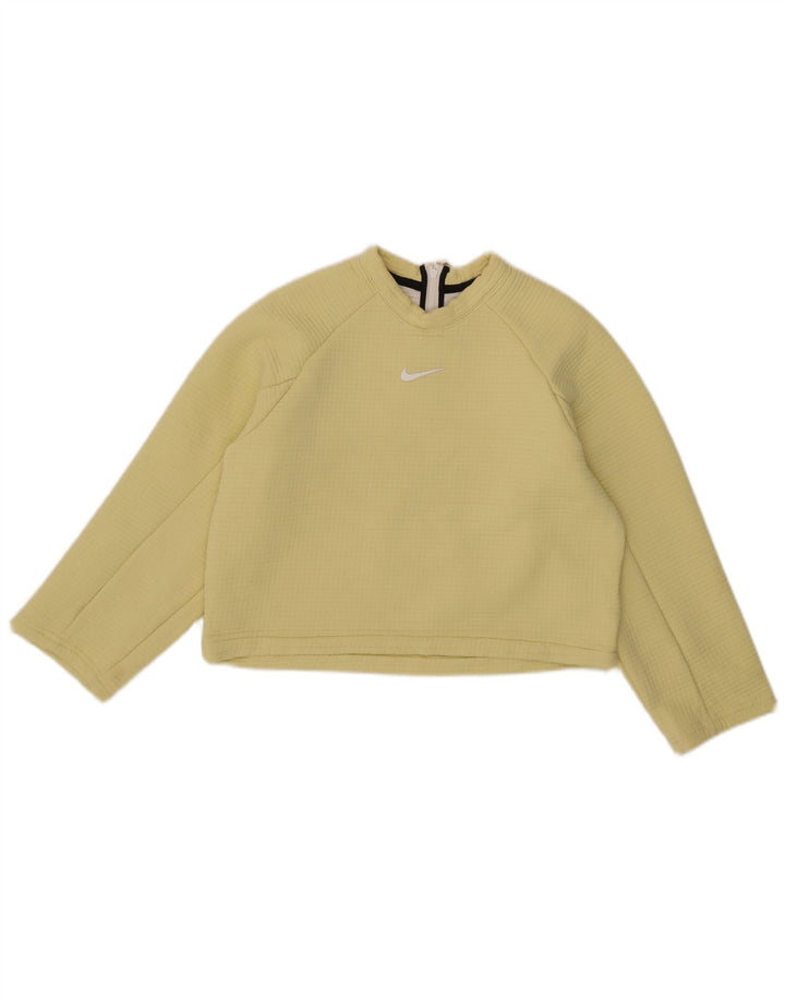Felpa corta da donna Nike UK 10 piccola gialla