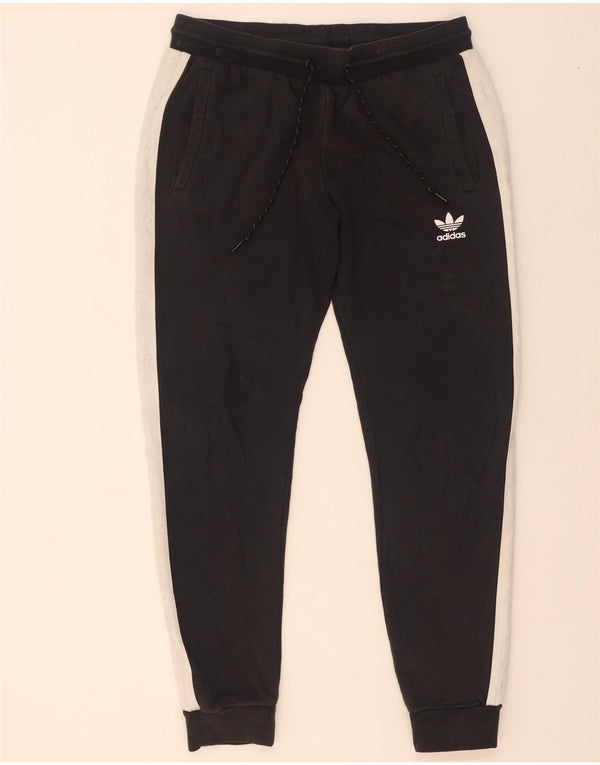 Adidas Hombre Pantalones De Chándal Joggers Large Negro Colorblock Algodón