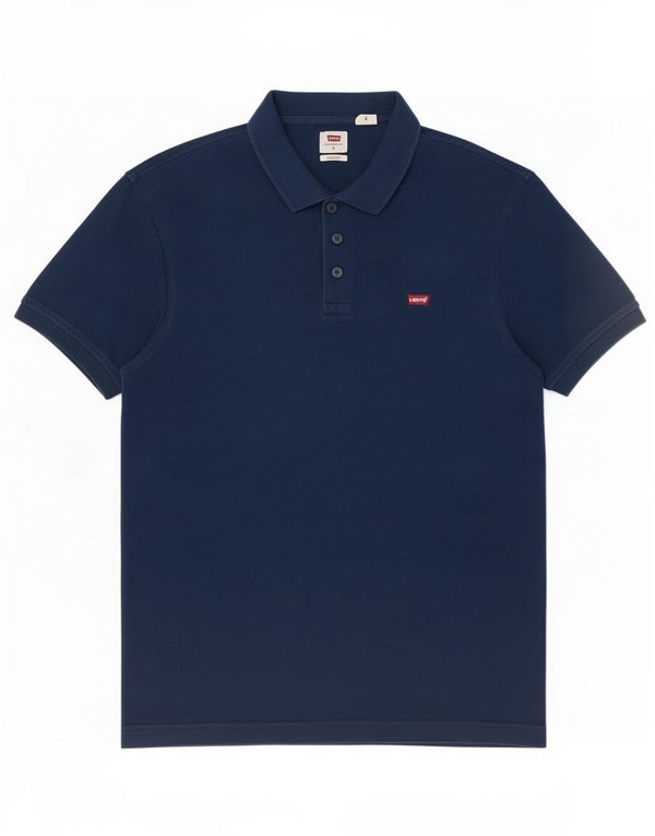 Levi's Mens Standard Polo Shirt Medium Navy Blue Cotton