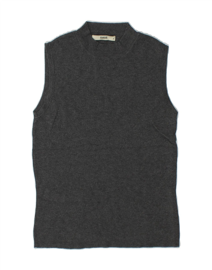 OASIS Womens Vest Tank Top UK 8 Small Grey Vintage Oasis and Second-Hand Oasis from Messina Hembry 