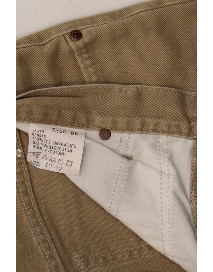 LEE Mens Straight Casual Trousers W40 L28 Beige Cotton Vintage Lee and Second-Hand Lee from Messina Hembry 