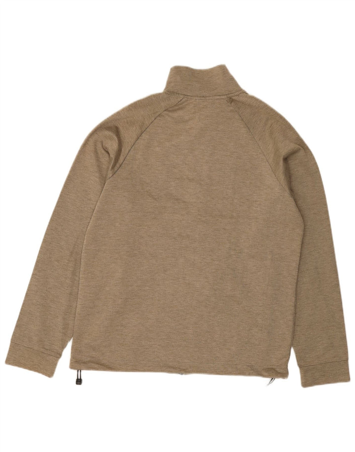 Zara Hombre Chándal Top Chaqueta Pequeña Poliéster Moteado Caqui