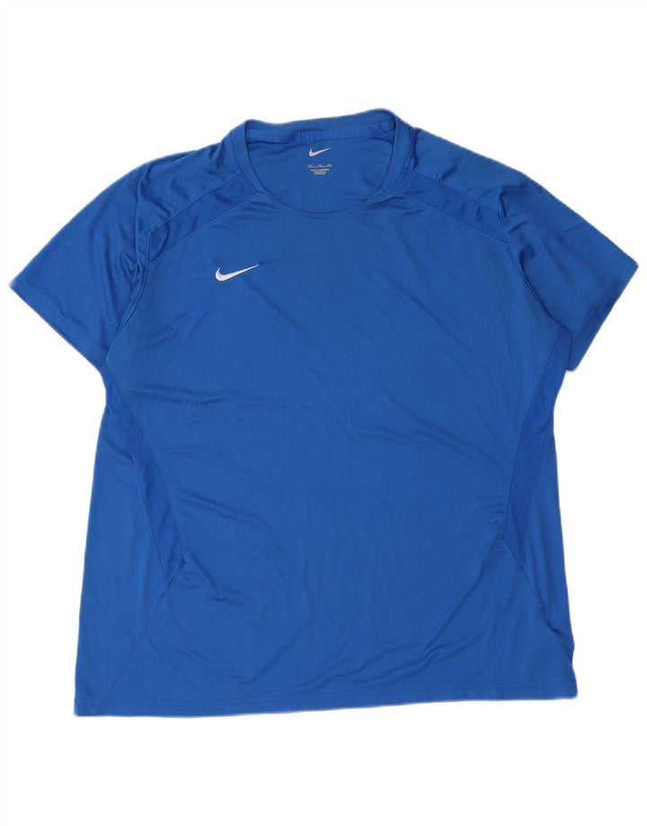 NIKE T-shirt top til mænd 2XL blå polyester