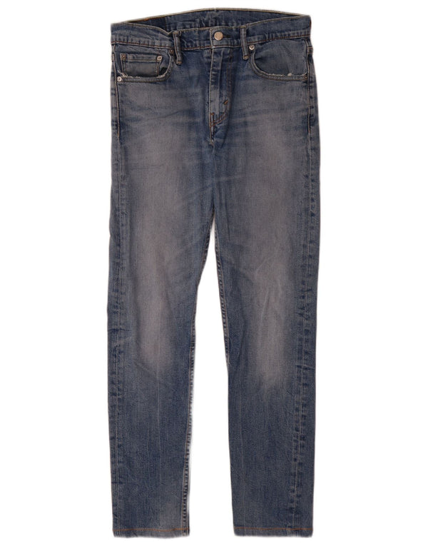 Мужские зауженные зауженные джинсы Levi's 512 W30 L30 синие, хлопок
