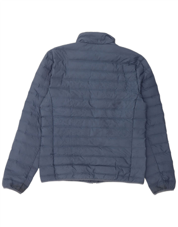 Adidas Damen Wattierte Jacke UK 16 Large Blau Polyester