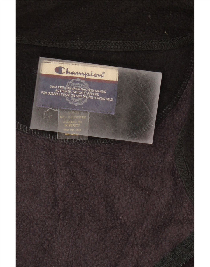 CHAMPION Mens Fleece Gilet UK 40 Large Navy Blue Polyester Vintage Champion and Second-Hand Champion from Messina Hembry 