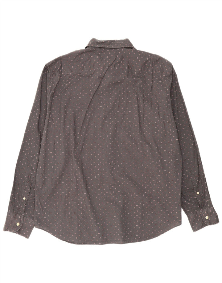 J. CREW Mens Tailored Shirt XL Grey Flecked Cotton
