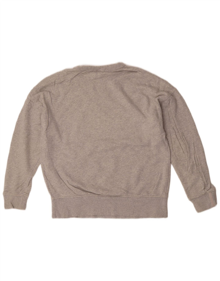 Adidas Womens Oversized Sweatshirt Jumper UK 8 Small Grey Flecked Cotton