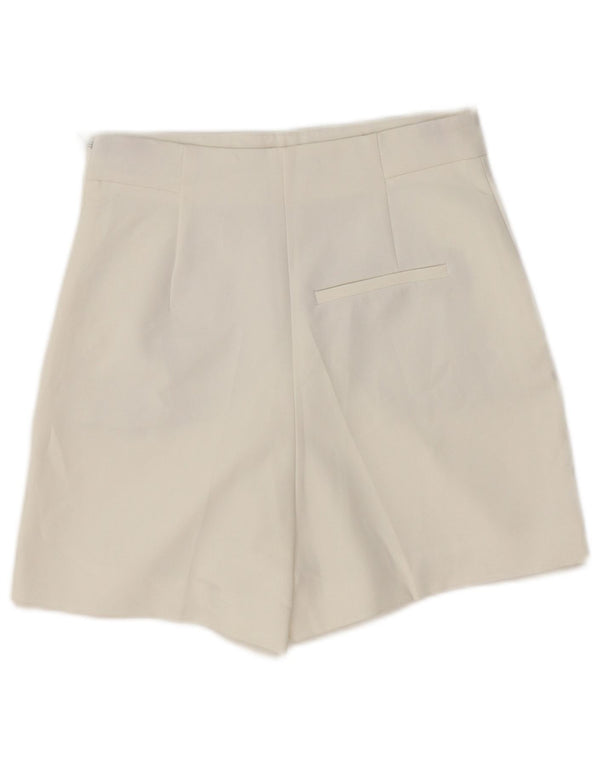 Zara Chino Shorts med høj talje til kvinder XS W24 Hvid