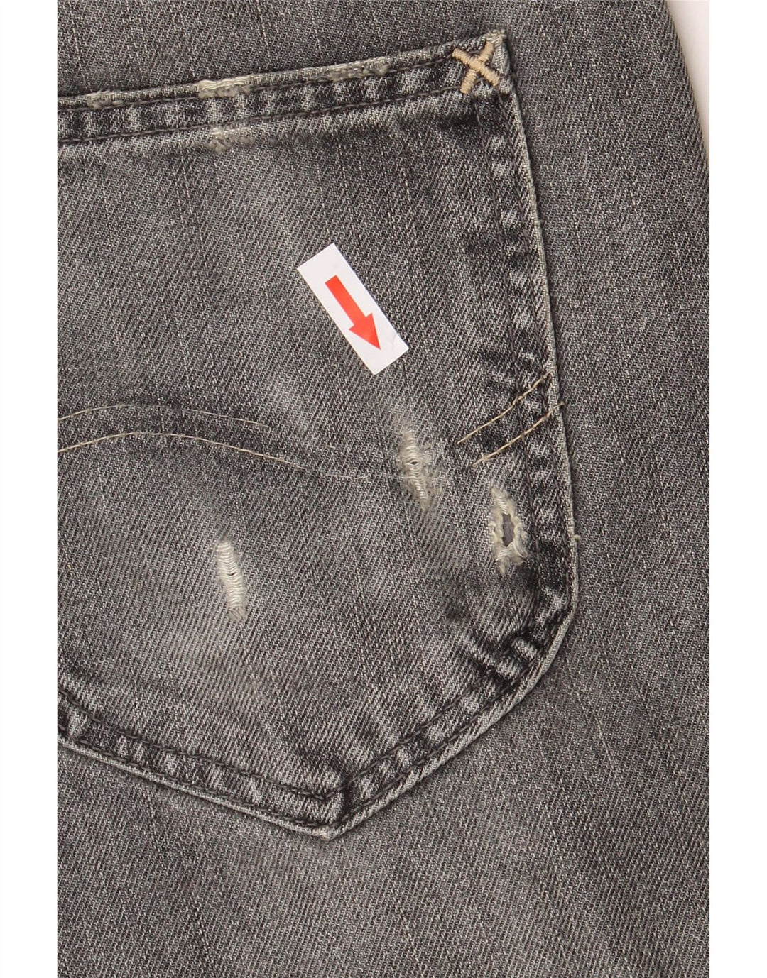 LEE Mens Daren Straight Jeans W33 L34 Grey Cotton