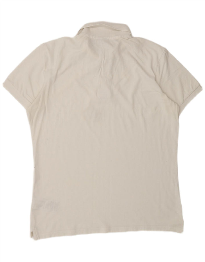 DIADORA Mens Polo Shirt 2XL White Cotton