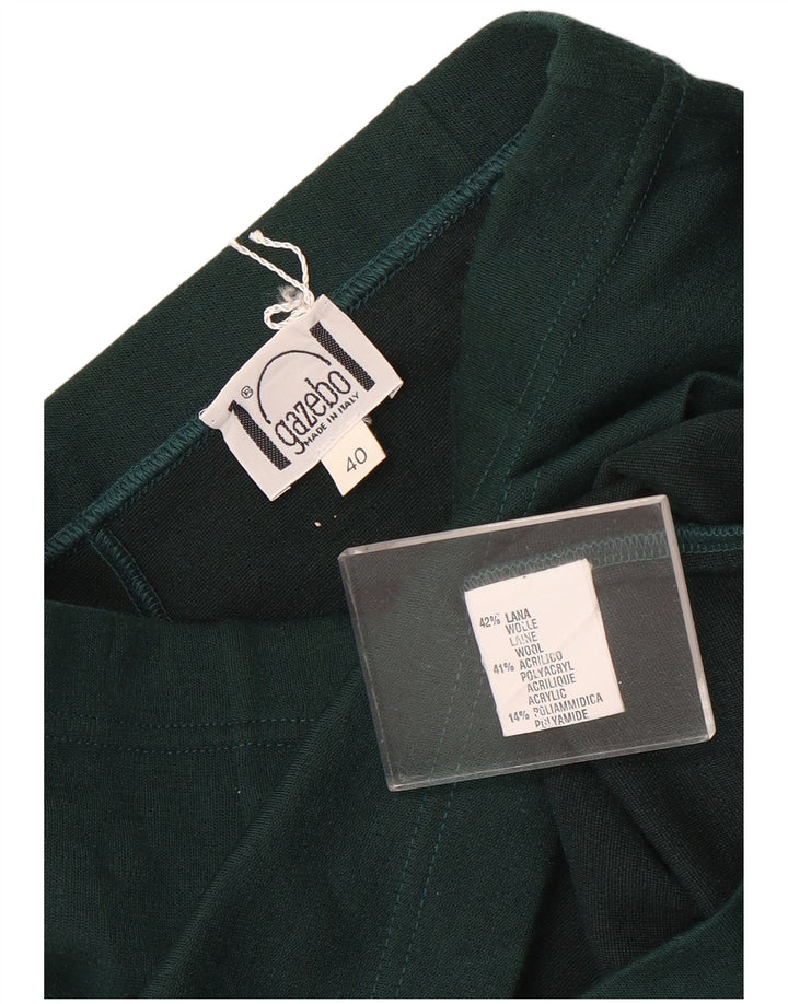 Vintage Womens Pencil Skirt IT 40 Small W32 Green Wool