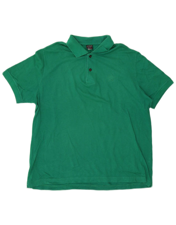 Paul & Shark Mens Yachting Polo Shirt XL Green Cotton