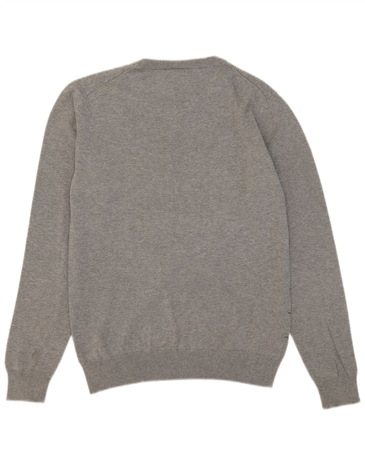 Puma herre rund hals sweater mellem grå stribet