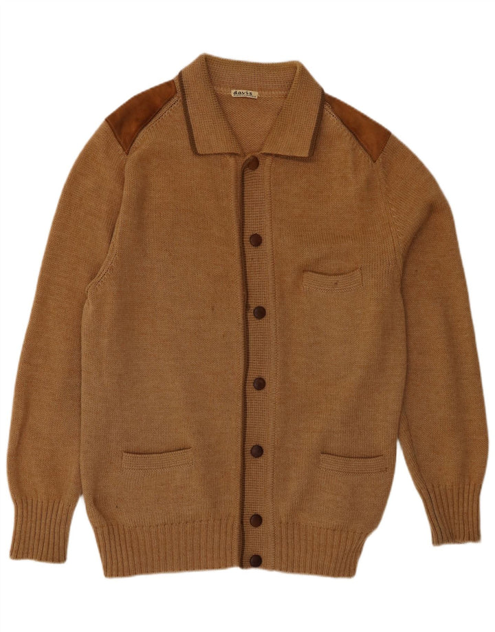 Vintage Mens Cardigan Sweater IT 56 XL Brown