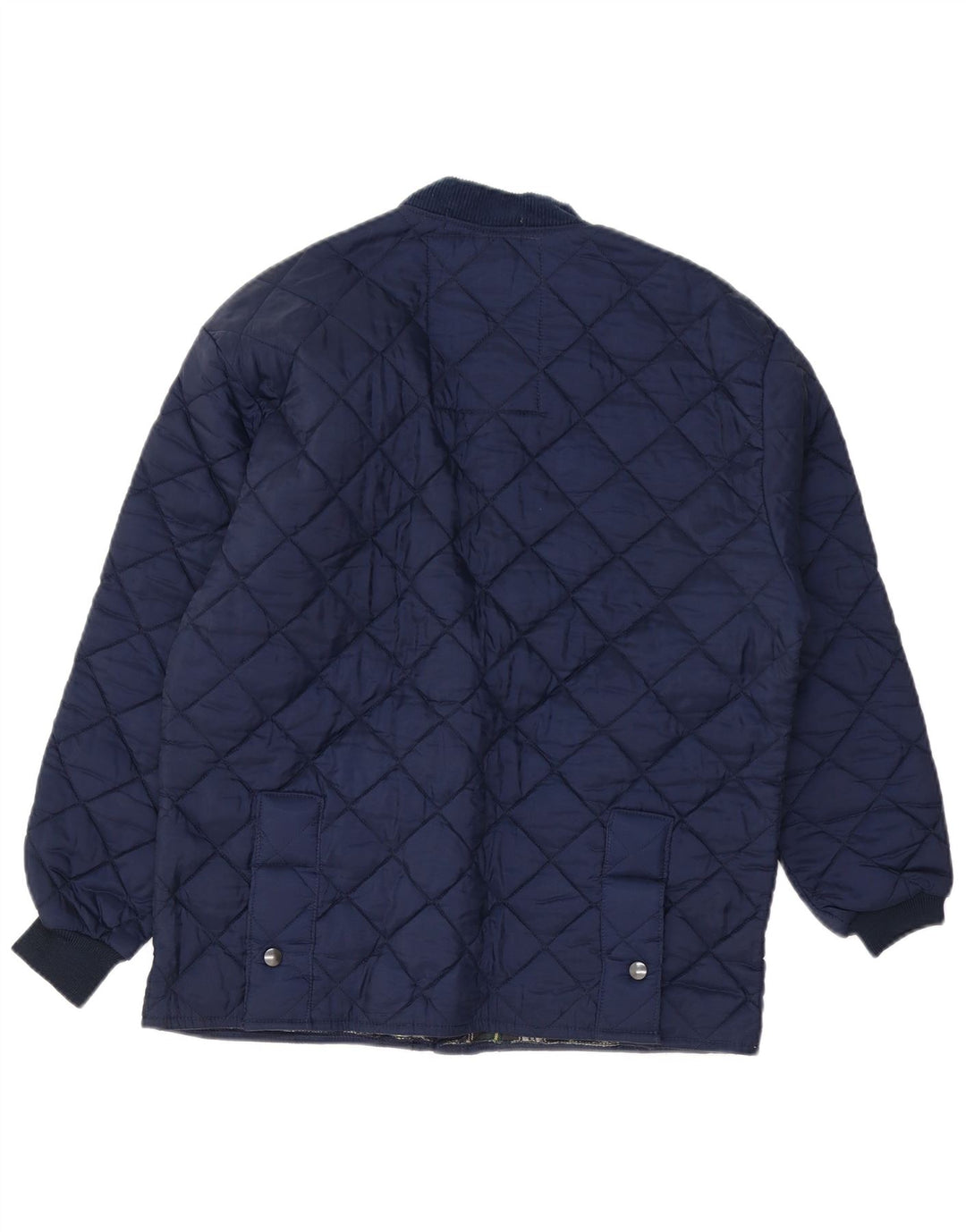 VINTAGE Mens Quilted Jacket UK 34 XS Navy Blue