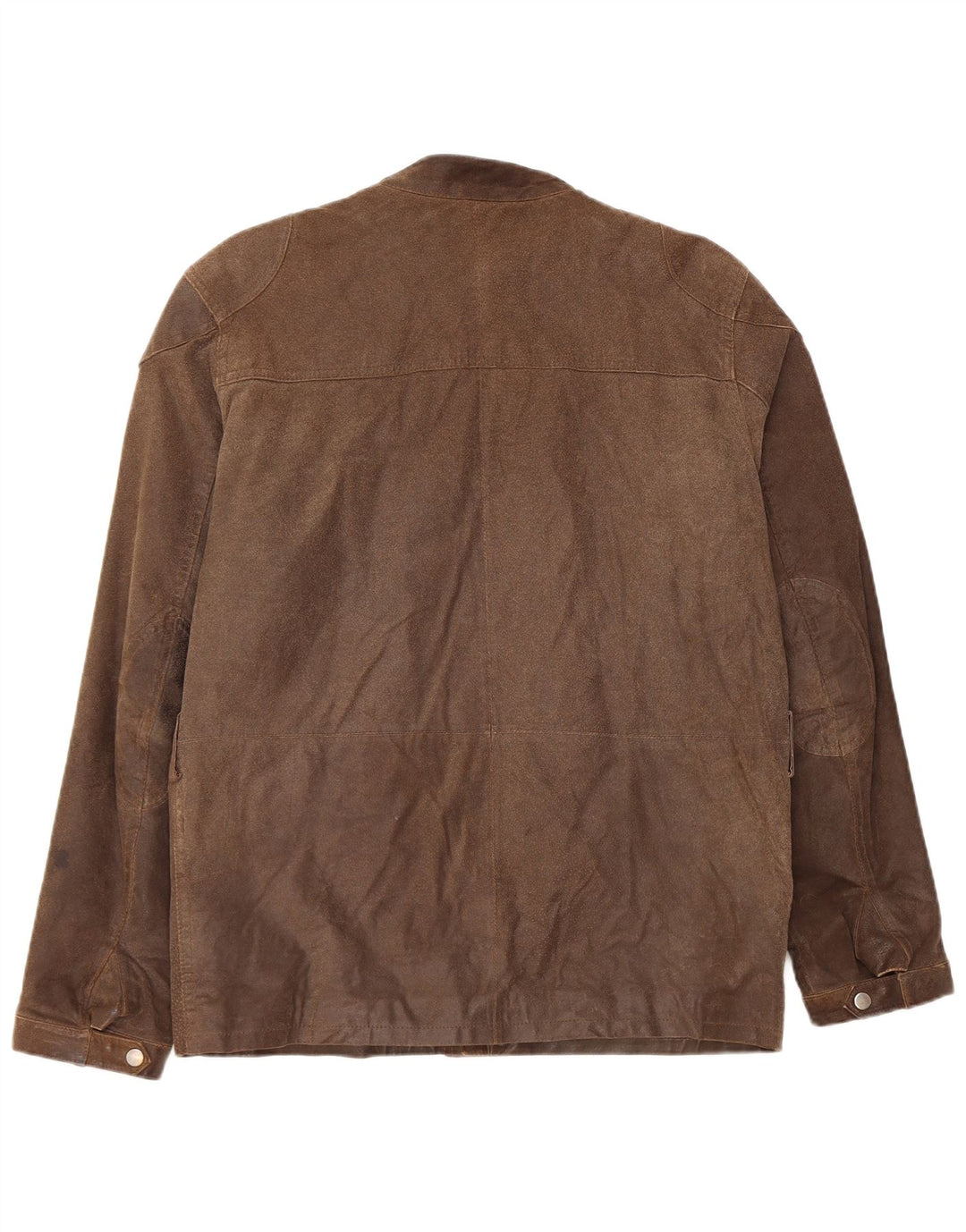 Vintage Mens Motorcycle Leather Utility Jacket UK 38 Medium Brown