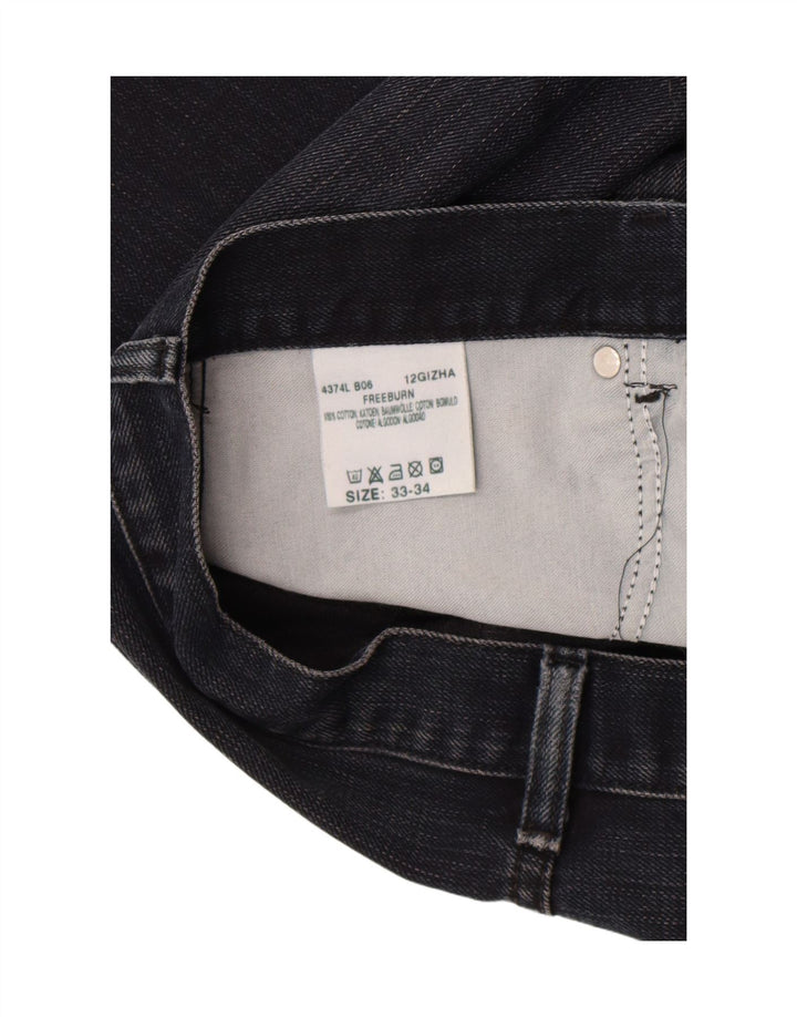 Lee Mens Freeburn Straight Jeans W33 L34 Black Cotton