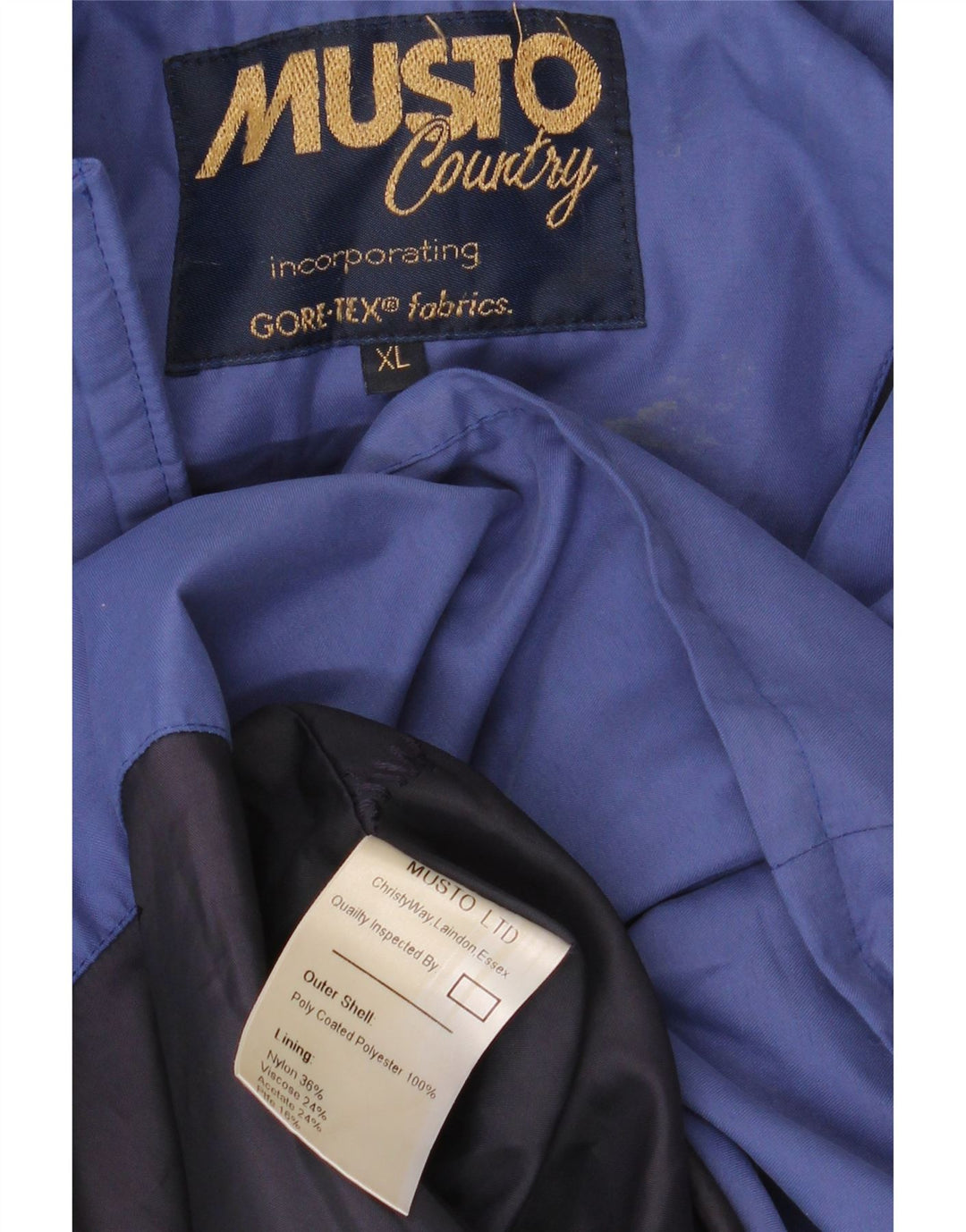 Musto Herre Gore-Tex regnjakke UK 42 XL Blå Nylon