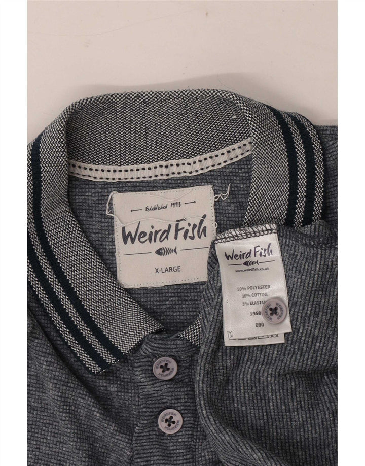 Weird Fish Mens Polo Shirt XL Grey Flecked Polyester