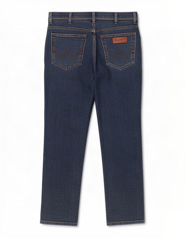Wrangler Mens Texas Stretch Straight Jeans W36 L26 Blue Cotton