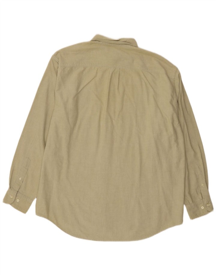 Gap Mens Loose Fit Shirt Large Beige Cotton
