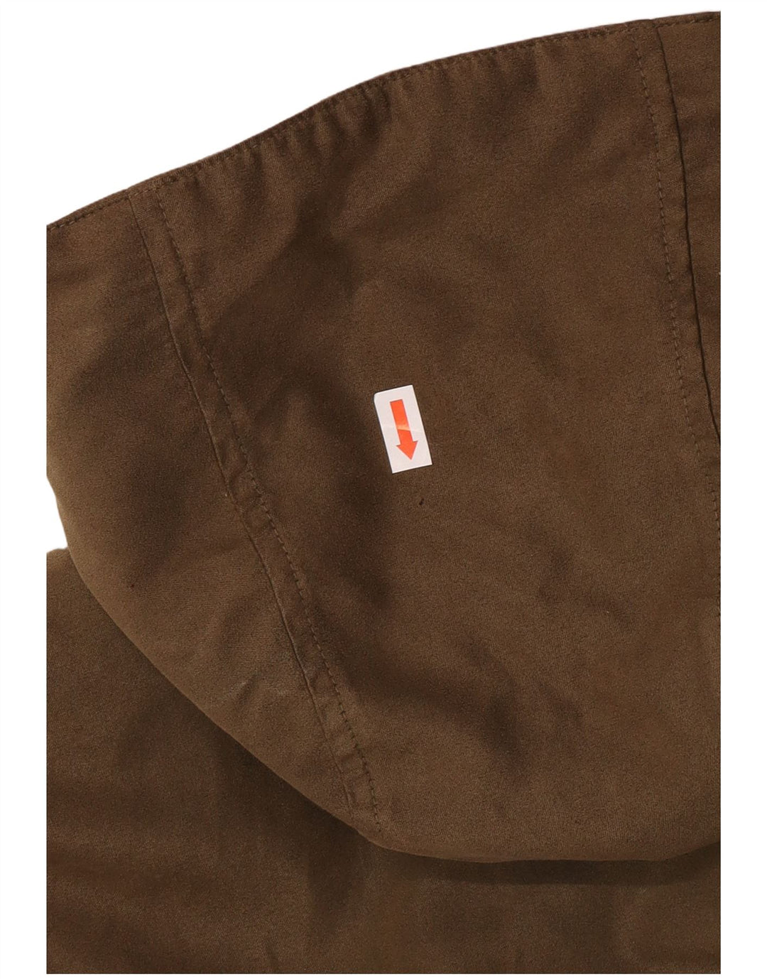 Giacca Parka da donna con cappuccio e zip Musto UK 16 grande poliestere kaki classico