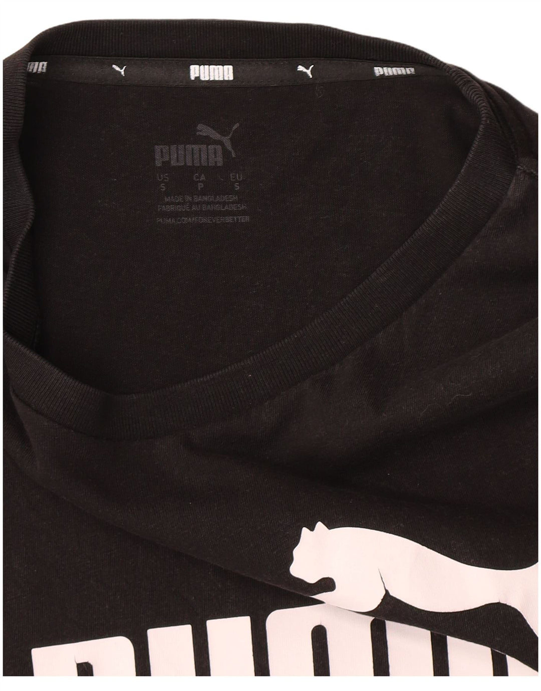 Puma Herren Grafik T-Shirt Top Small Schwarz