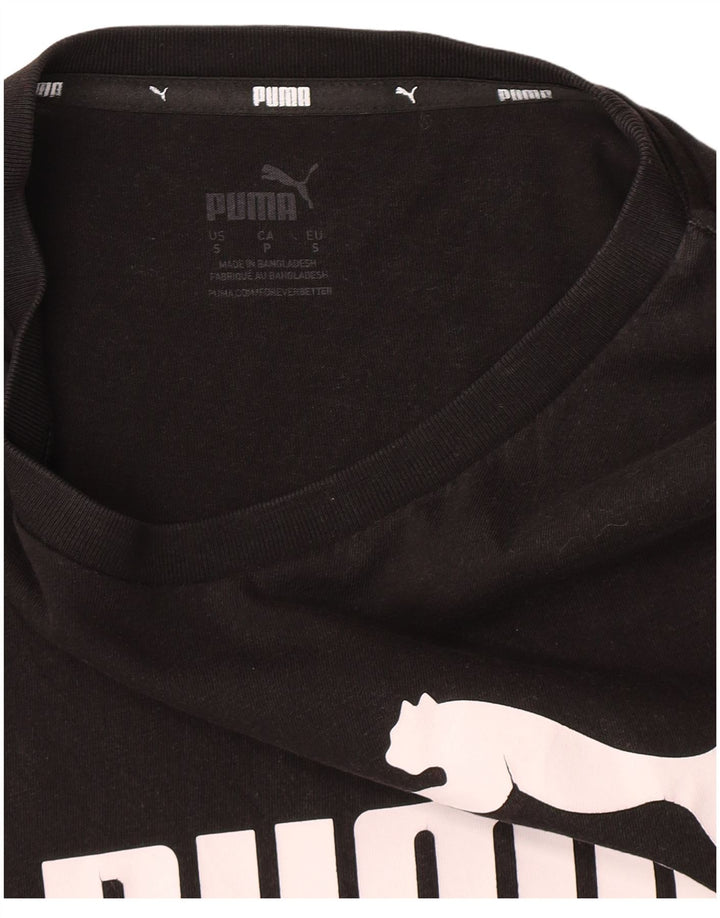 Puma Herren Grafik T-Shirt Top Small Schwarz
