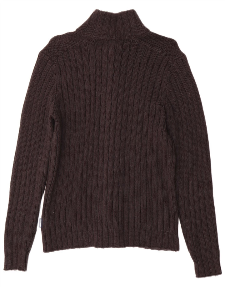 North Sails Mens Cardigan Sweater Large Black Wool