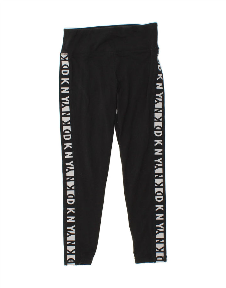 DKNY Womens Graphic Leggings UK 10 Small  Black Cotton Vintage Dkny and Second-Hand Dkny from Messina Hembry 