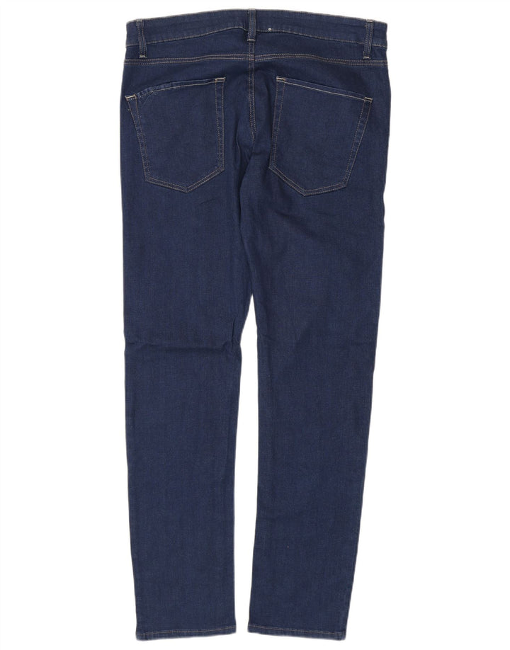 BENETTON Womens Slim Jeans W36 L31 Navy Blue Cotton