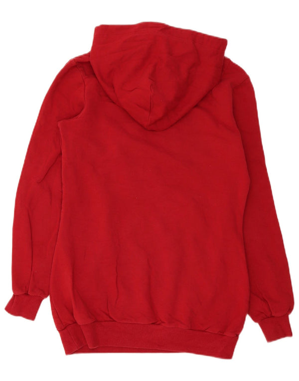 Adidas Womens Graphic Hoodie Jumper EU 36 Small Red Cotton