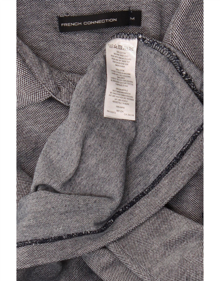 FRENCH CONNECTION Mens Long Sleeve Polo Shirt Medium Navy Blue Cotton Vintage French Connection and Second-Hand French Connection from Messina Hembry 