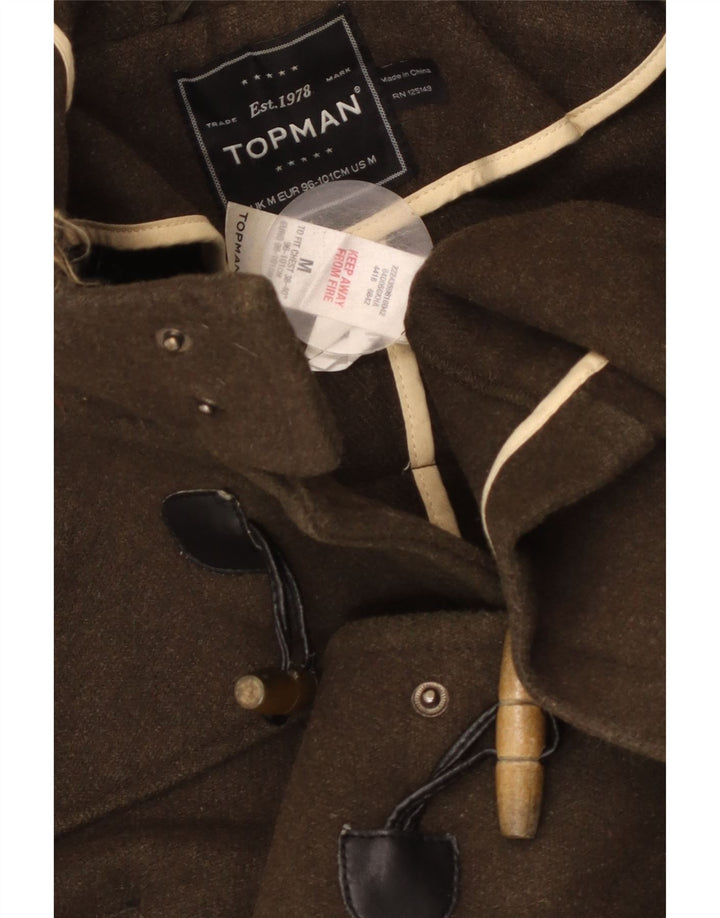 Montgomery con cappuccio da uomo TOPMAN UK 38 Lana marrone medio