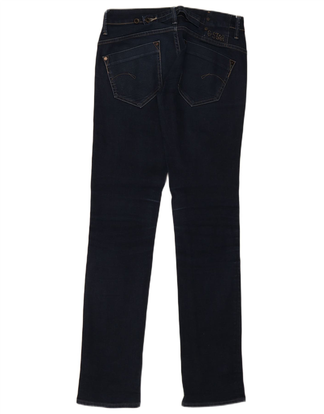 G-Star Womens Straight Jeans W30 L36 Navy Blue Cotton