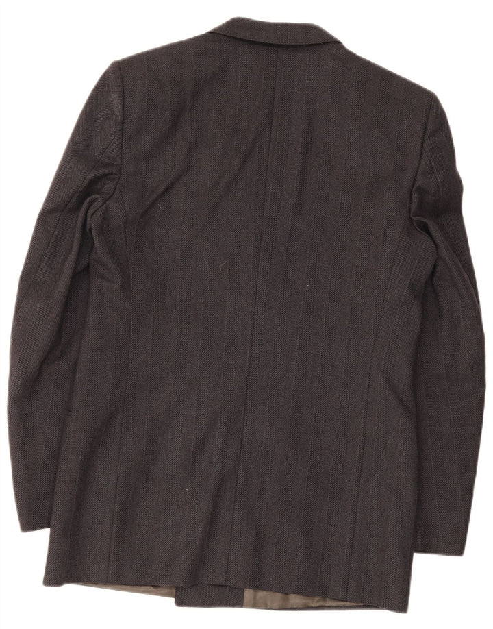 VENTANNI Giacca Blazer Doppiopetto Uomo IT 46 Small Grigio Lana Vergine