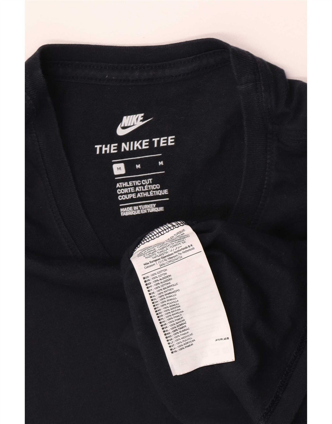 Nike Homme Athletic Cut T-Shirt Haut Bleu Marine Moyen Coton