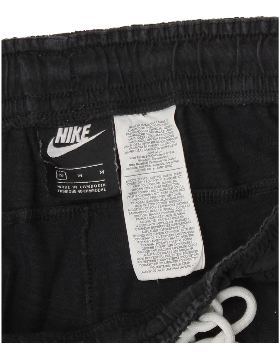 Nike Mens Tracksuit Trousers Joggers Medium  Navy Blue Cotton