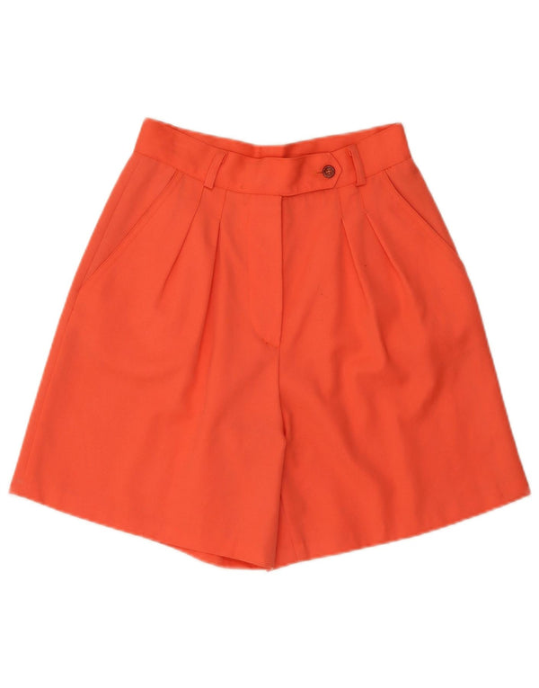 Pantaloni scurți casual vintage cu talie înaltă pentru femei IT 44 Medium W26 Lână portocalie