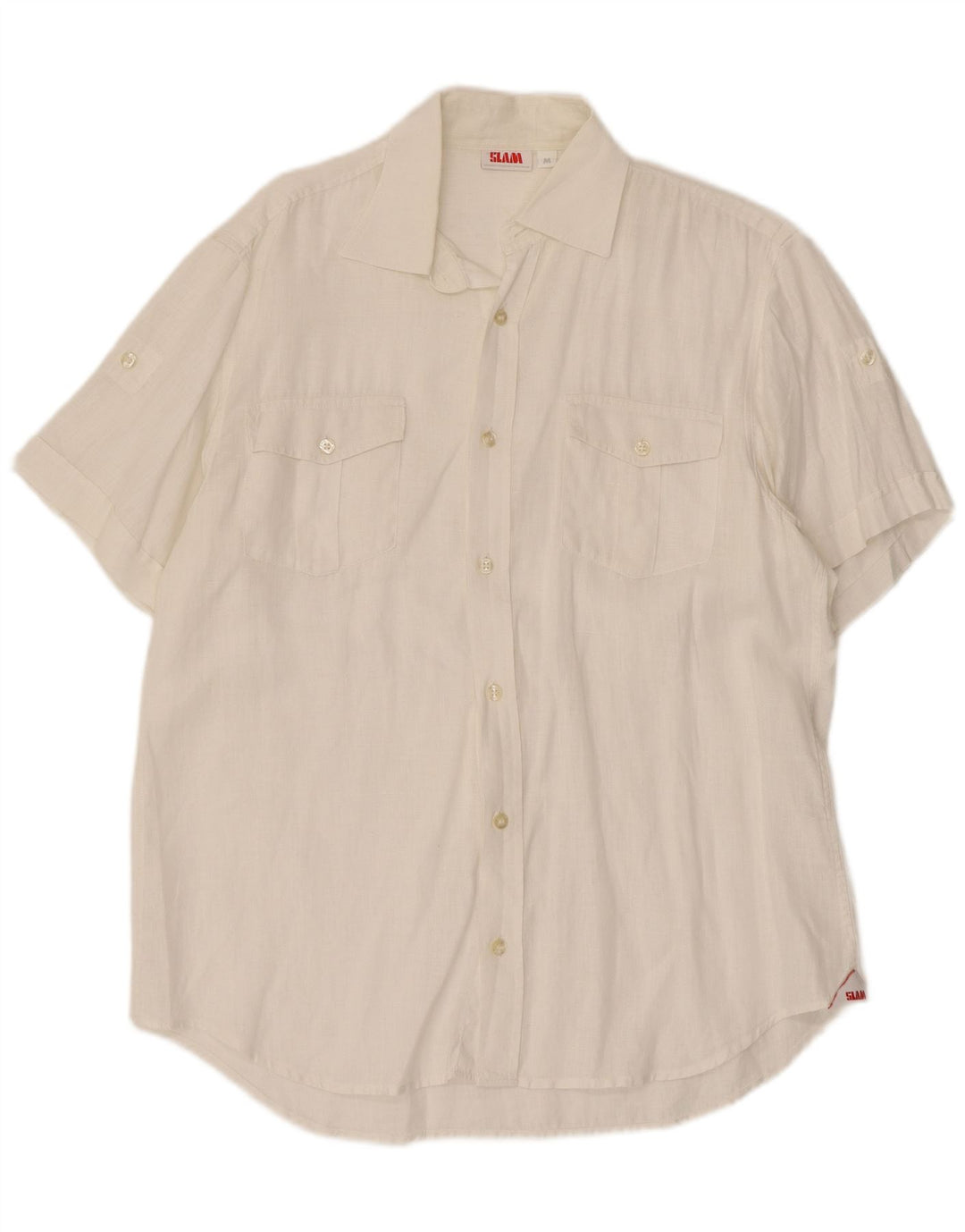 Slam Mens Short Sleeve Shirt Medium White