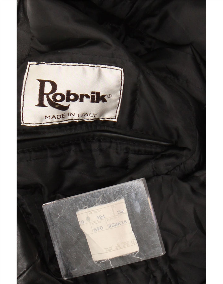 ROBRIK Мужская кожаная куртка IT 52 XL Черная кожа