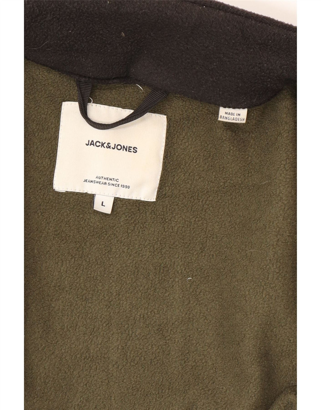 Jack & Jones Mens Fleece Jacket UK 40 Large Green Colourblock