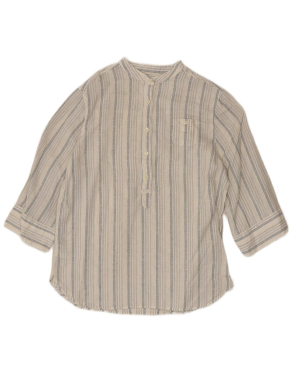 Camicetta da donna con maniche a 3/4 Benetton da donna UK 6 XS a righe bianche