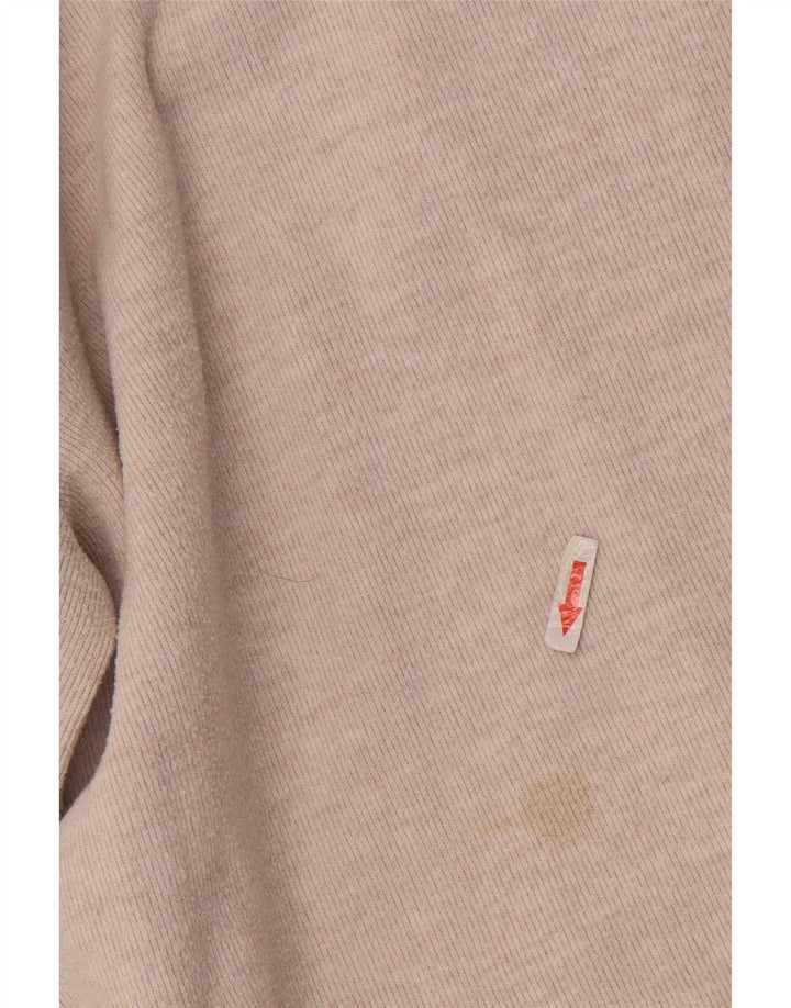 Zara Womens 3/4 Sleeve Shift Dress UK 12 Medium Beige